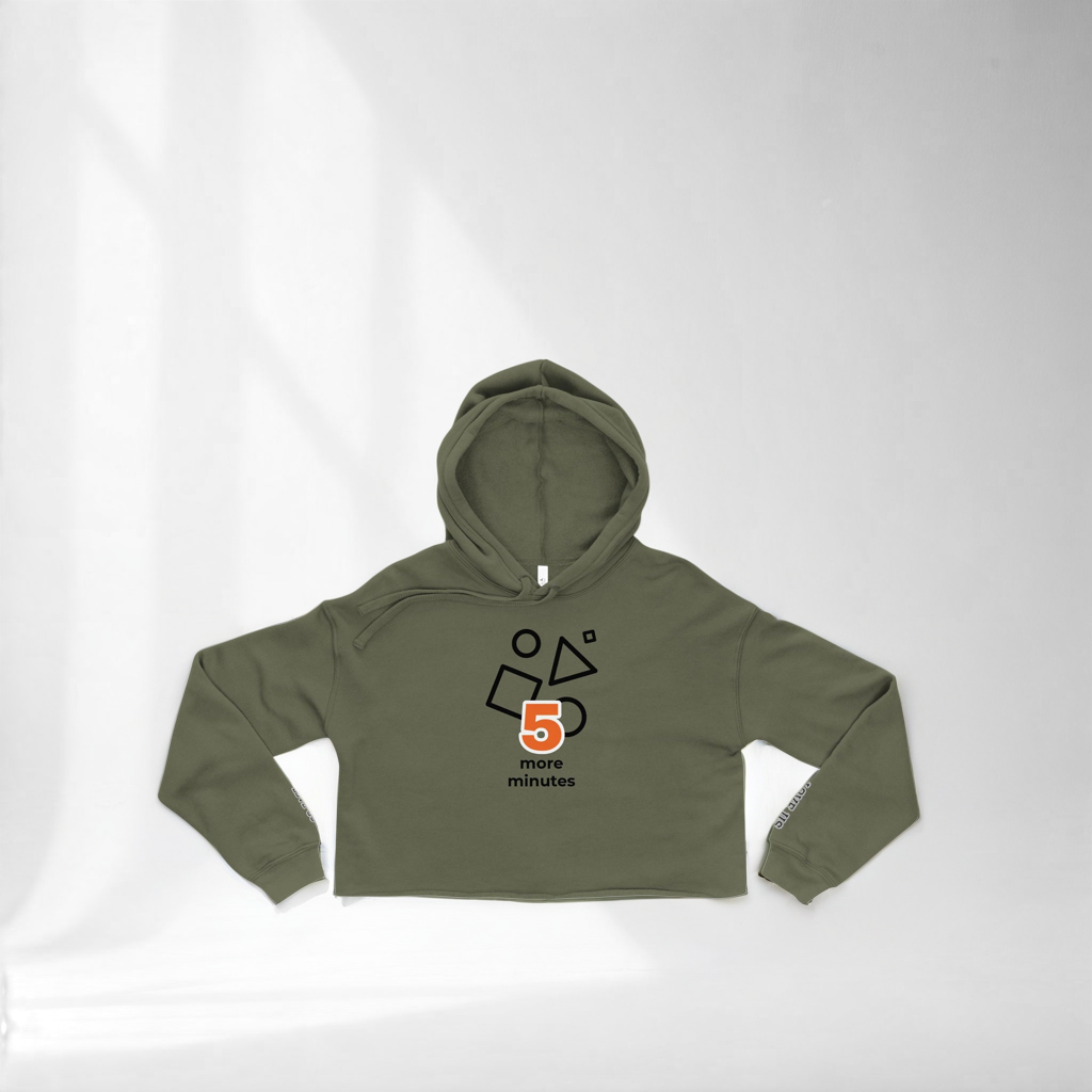 Cropped Hoodie for Women – Military Green