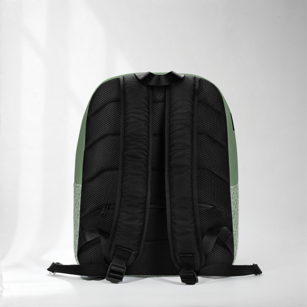 Grn Minimalist backpack back view